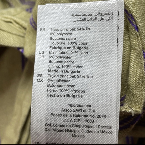 Linen Sandro Taila Stripe dress - Picture 10 of 11